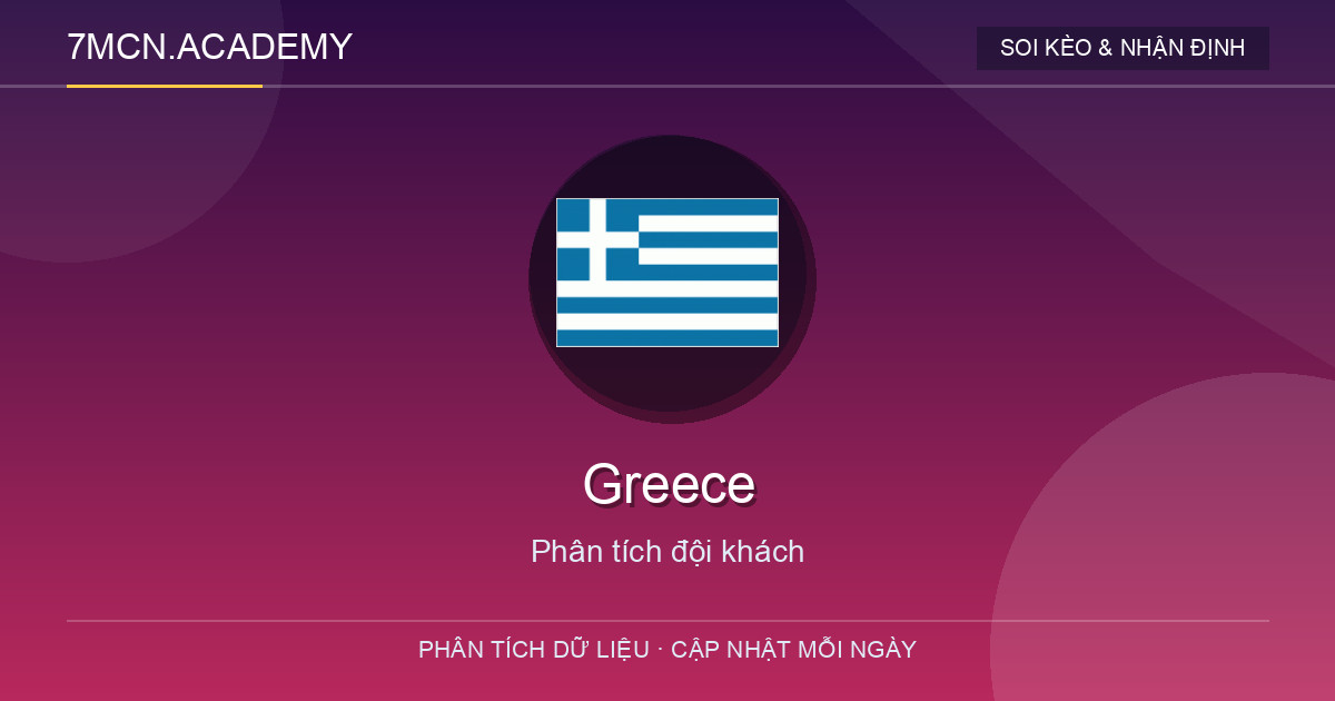 Phong độ và dữ liệu đội khách Greece