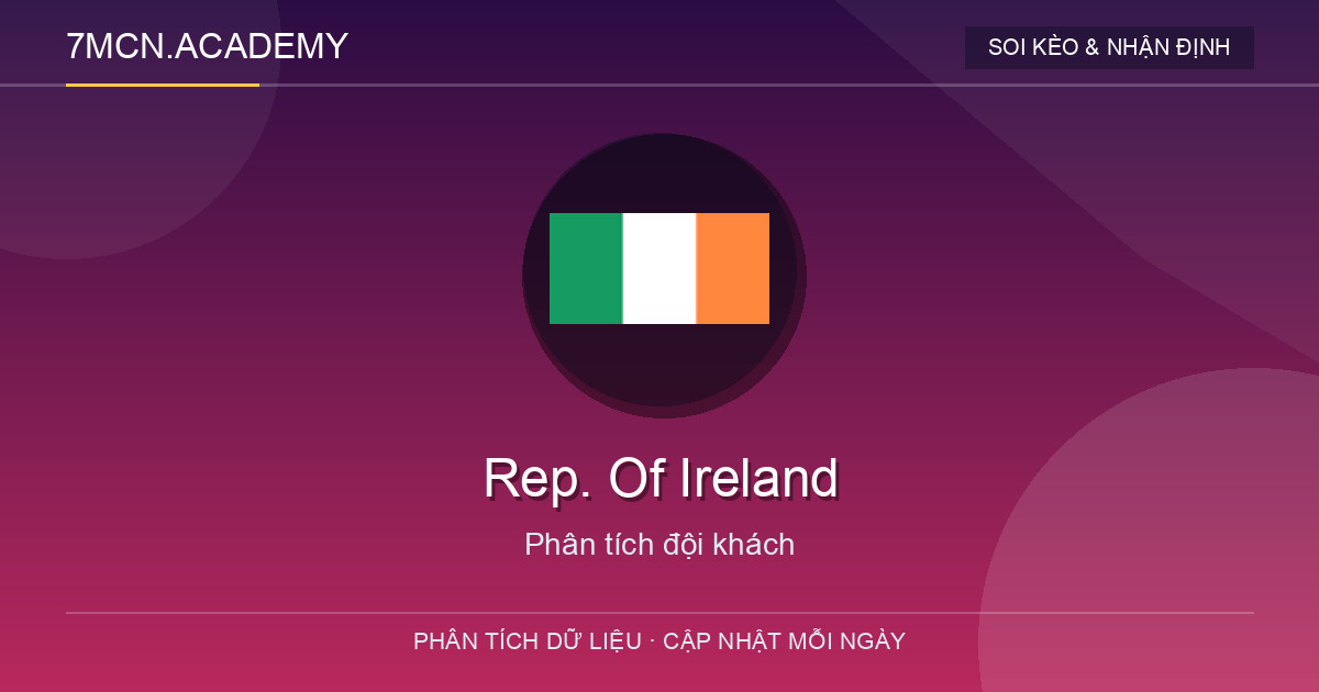 Phong độ và dữ liệu đội khách Rep. Of Ireland
