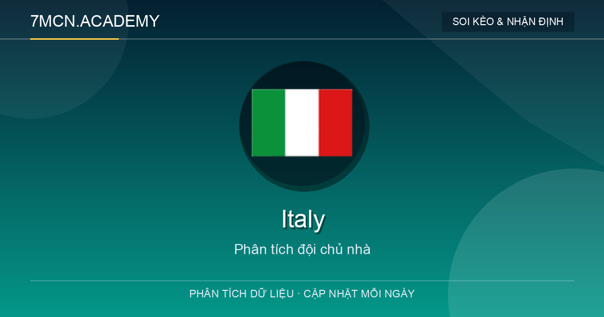 Phong độ và dữ liệu đội chủ nhà Italy