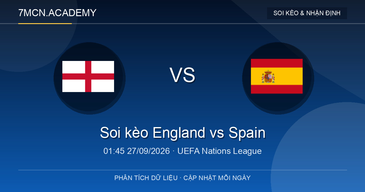 Nhận định và soi kèo trận England vs Spain
