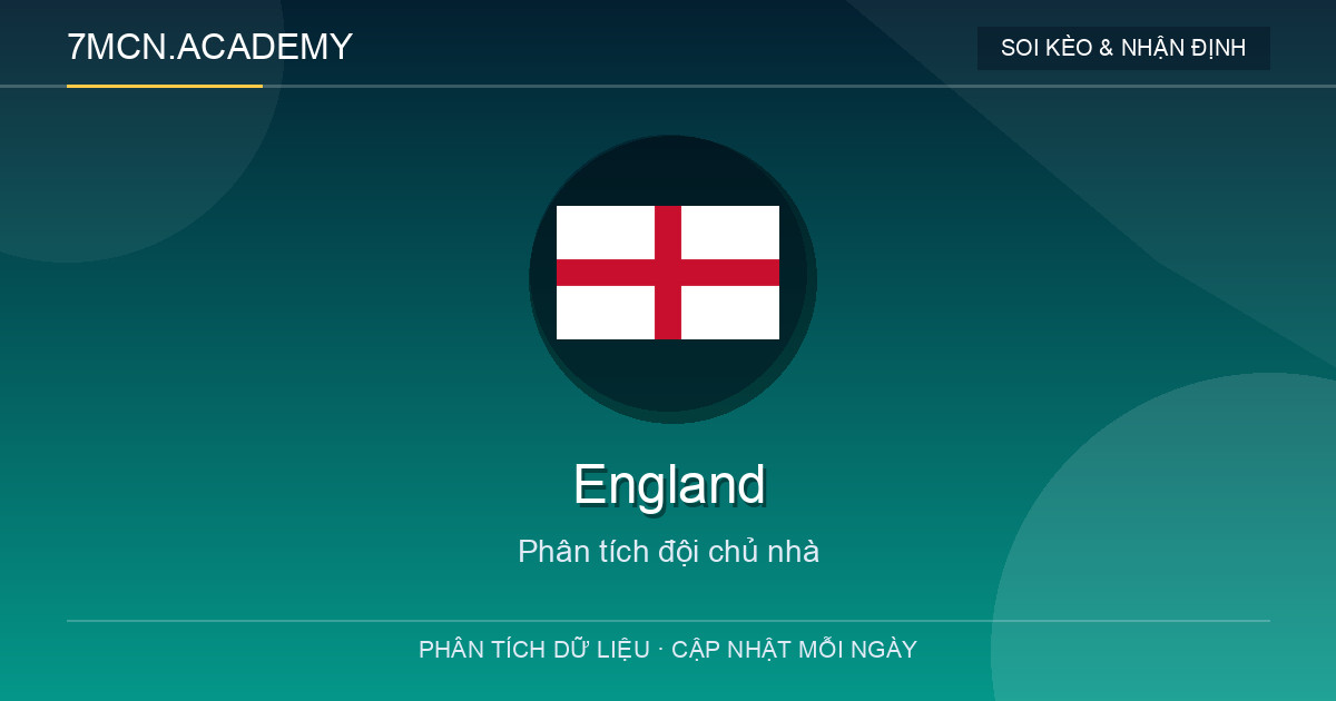 Phong độ và dữ liệu đội chủ nhà England