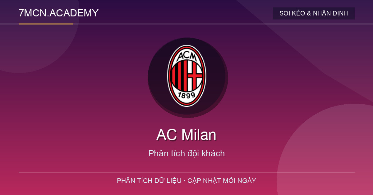 Phong độ và dữ liệu đội khách AC Milan