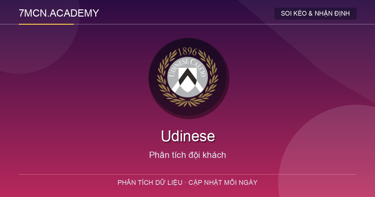 Phong độ và dữ liệu đội khách Udinese