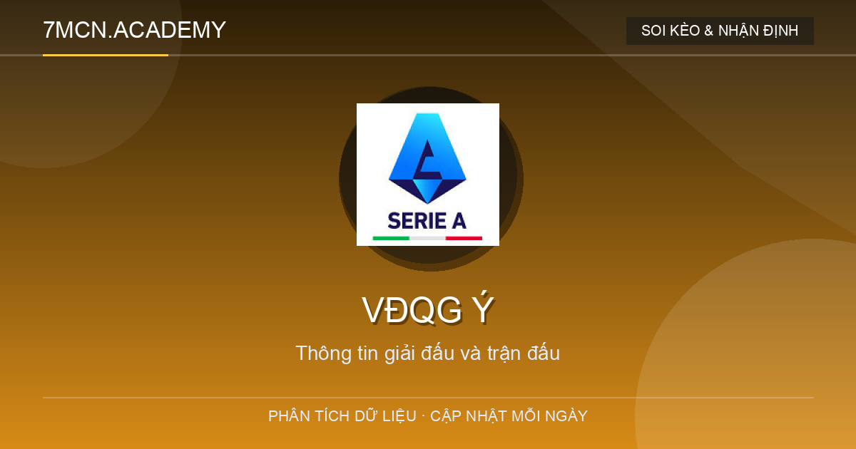Dữ liệu giải đấu VĐQG Ý