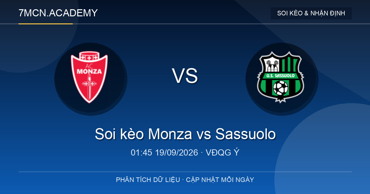 Nhận định và soi kèo trận Monza vs Sassuolo