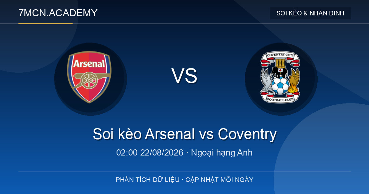 Nhận định và soi kèo trận Arsenal vs Coventry