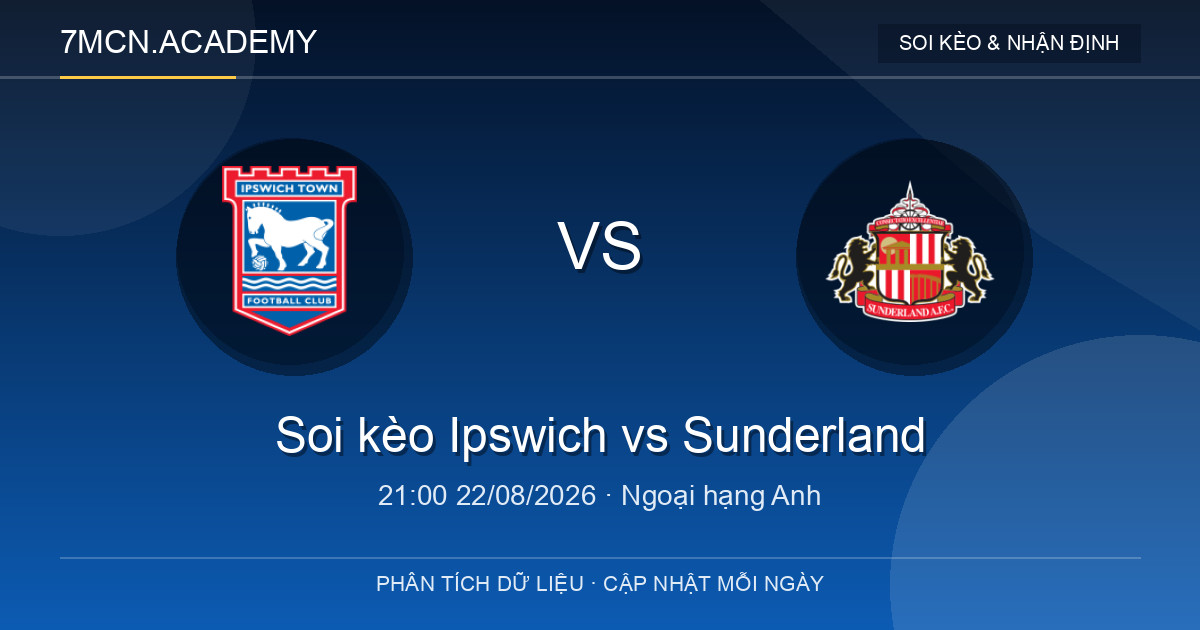 Nhận định và soi kèo trận Ipswich vs Sunderland