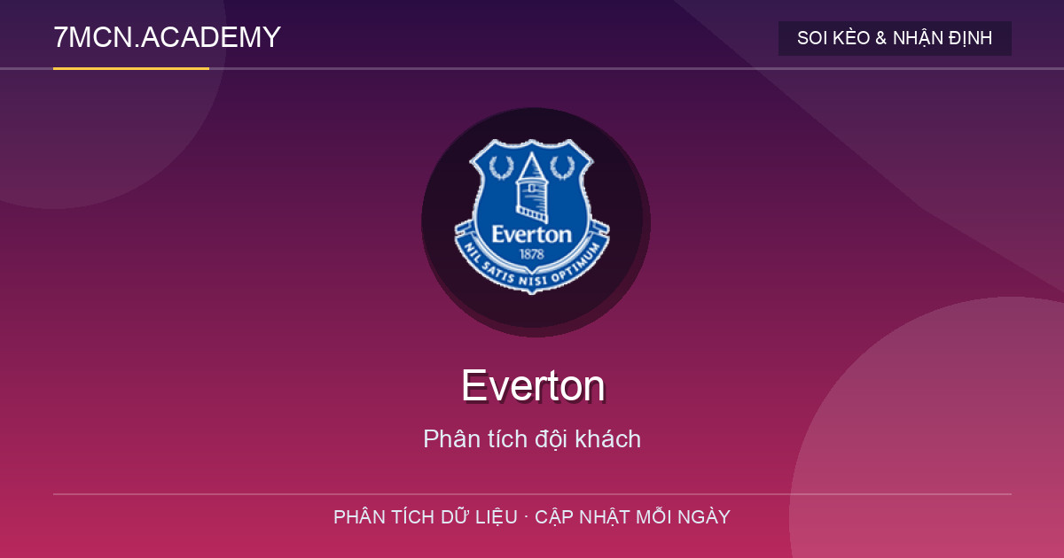Phong độ và dữ liệu đội khách Everton