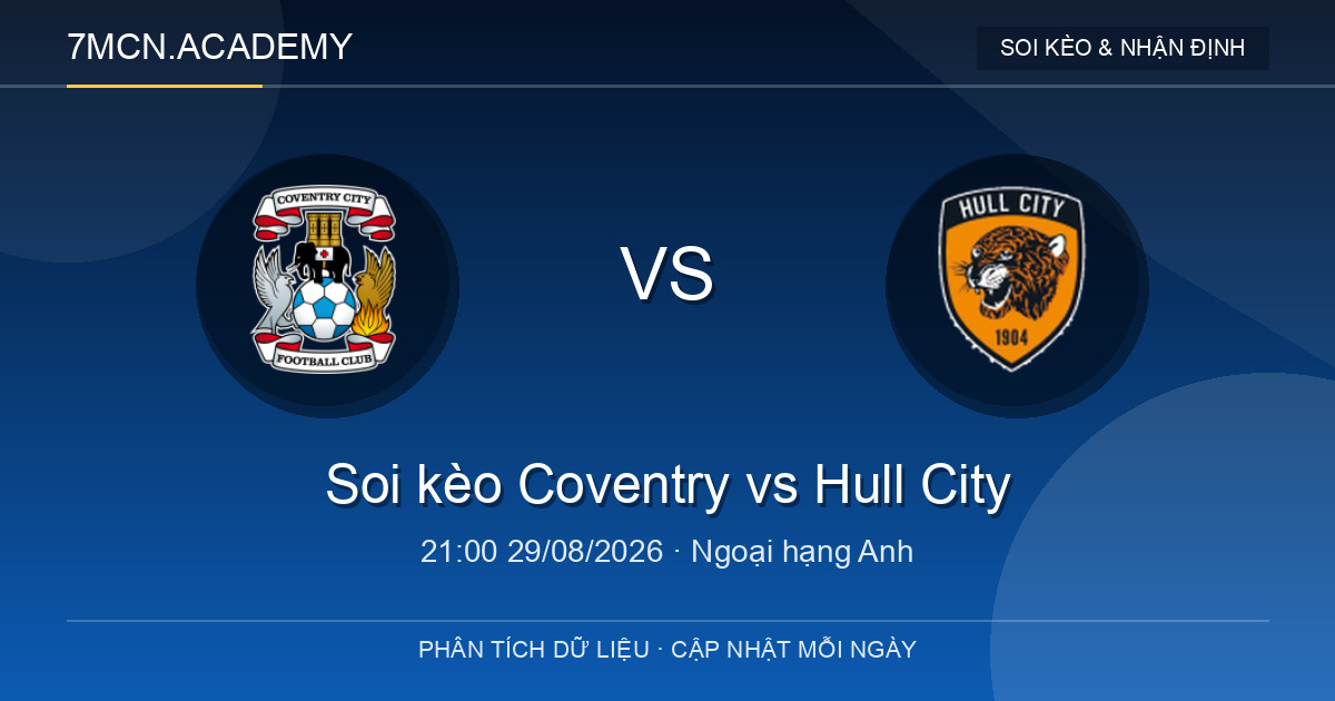 Nhận định và soi kèo trận Coventry vs Hull City