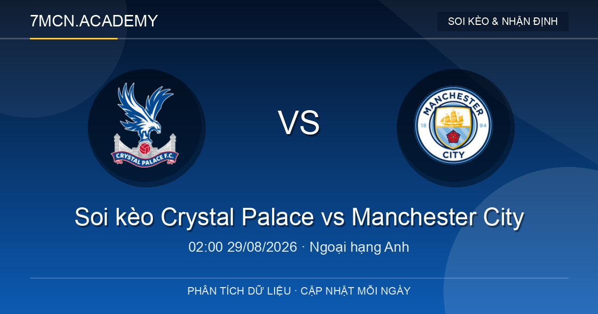 Nhận định và soi kèo trận Crystal Palace vs Manchester City
