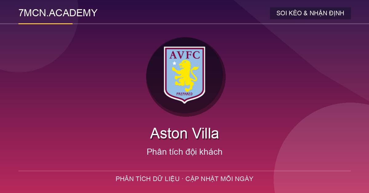 Phong độ và dữ liệu đội khách Aston Villa