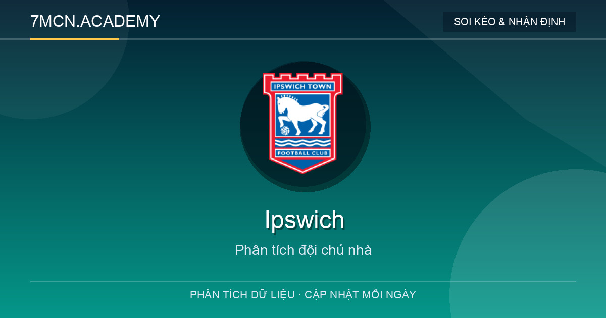 Phong độ và dữ liệu đội chủ nhà Ipswich