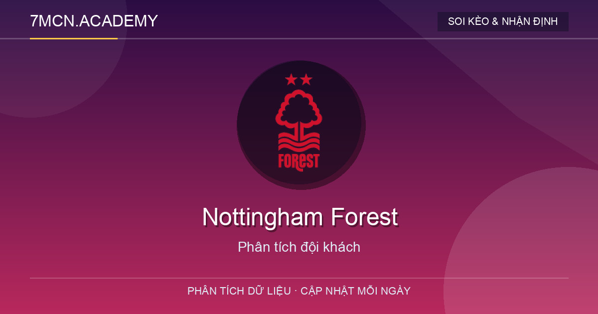 Phong độ và dữ liệu đội khách Nottingham Forest