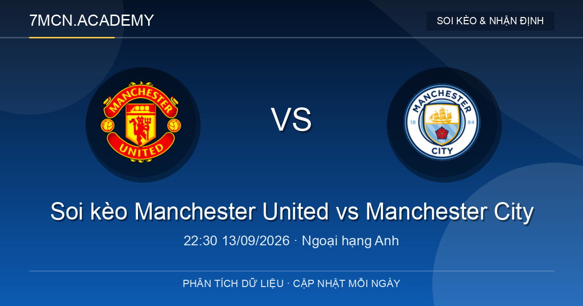 Nhận định và soi kèo trận Manchester United vs Manchester City