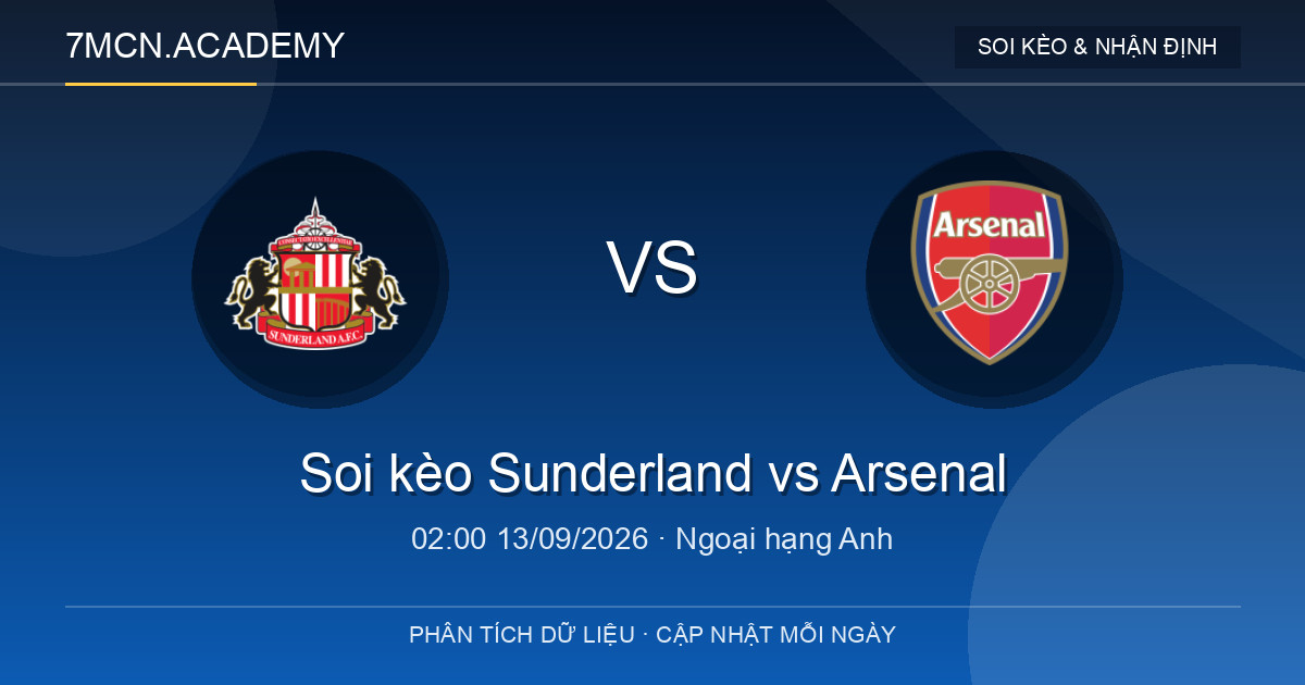 Nhận định và soi kèo trận Sunderland vs Arsenal