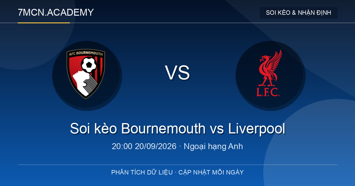 Nhận định và soi kèo trận Bournemouth vs Liverpool