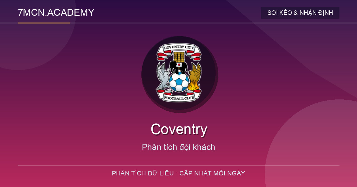 Phong độ và dữ liệu đội khách Coventry
