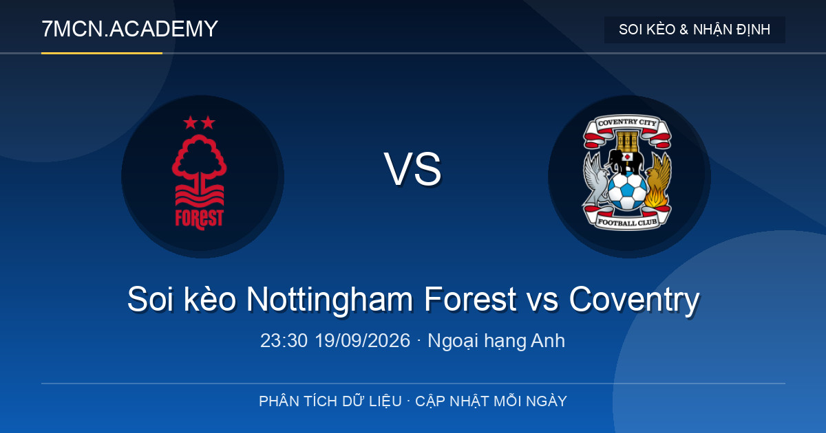 Nhận định và soi kèo trận Nottingham Forest vs Coventry