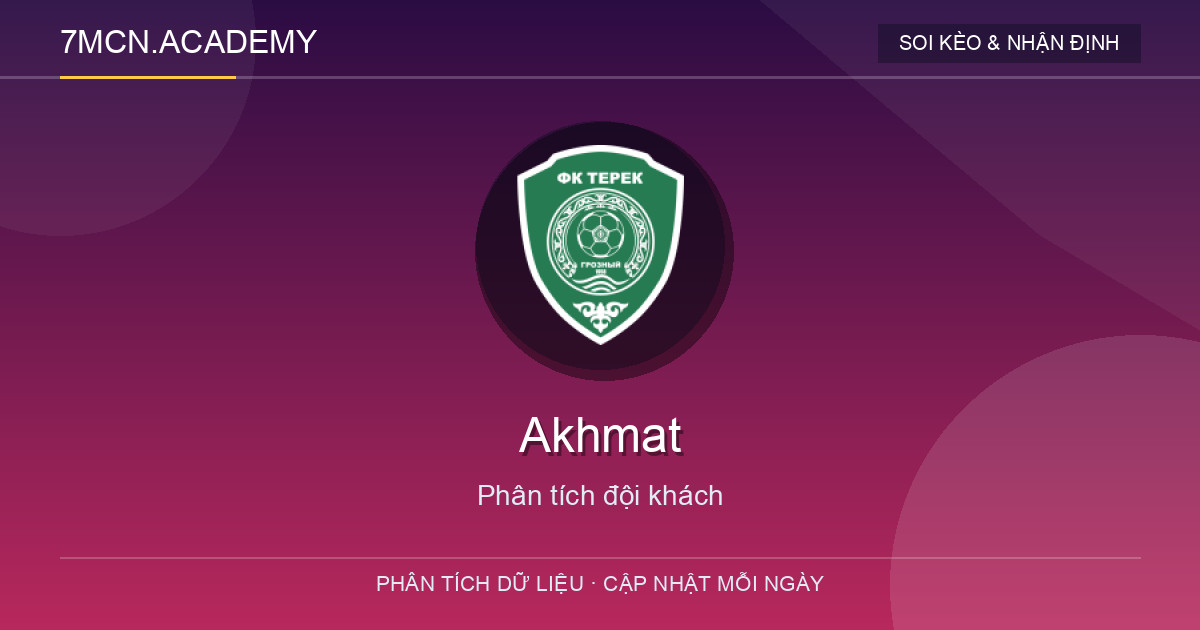Phong độ và dữ liệu đội khách Akhmat
