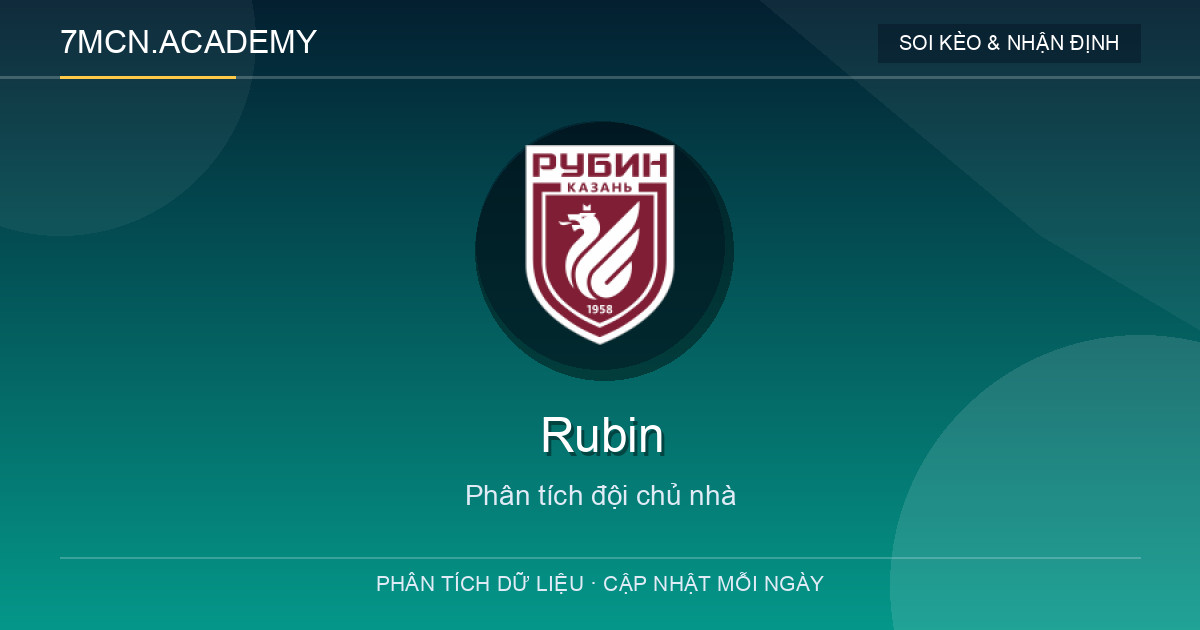Phong độ và dữ liệu đội chủ nhà Rubin