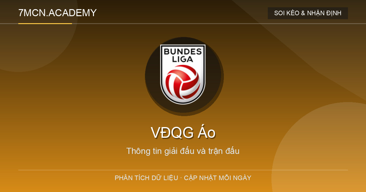 Dữ liệu giải đấu VĐQG Áo