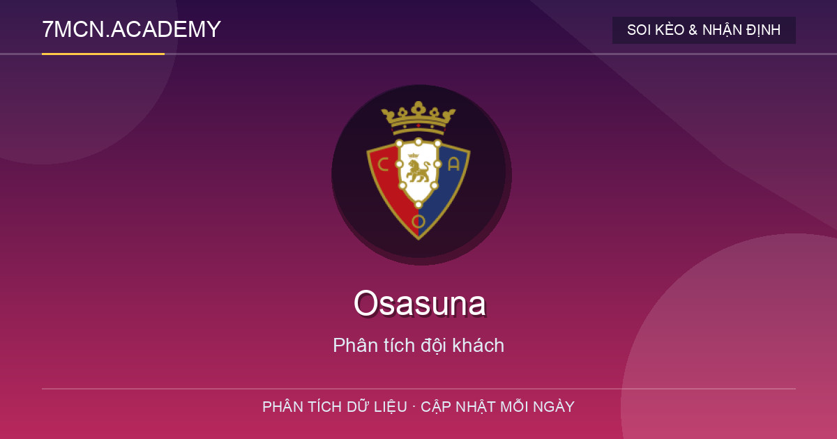 Phong độ và dữ liệu đội khách Osasuna