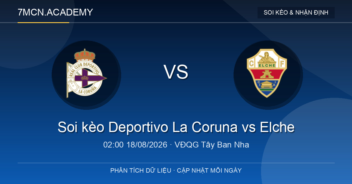 Nhận định và soi kèo trận Deportivo La Coruna vs Elche