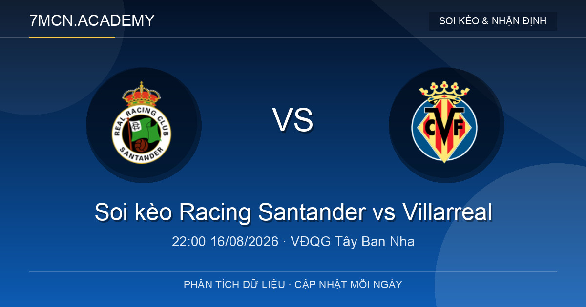 Nhận định và soi kèo trận Racing Santander vs Villarreal