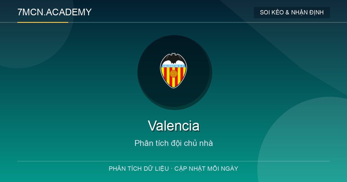 Phong độ và dữ liệu đội chủ nhà Valencia