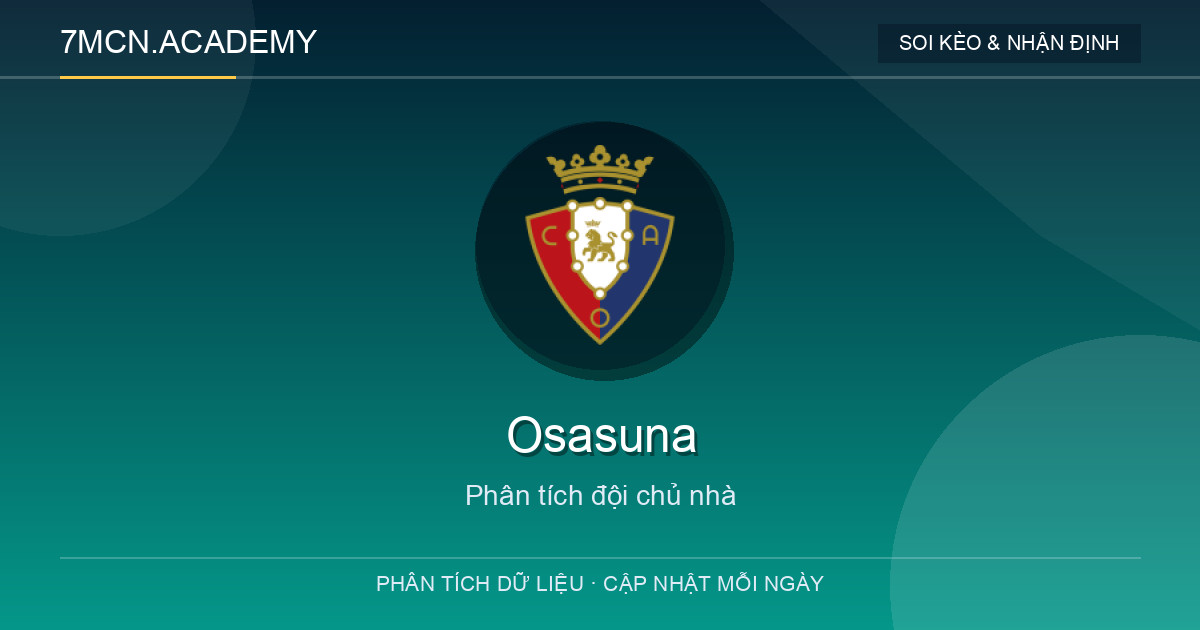 Phong độ và dữ liệu đội chủ nhà Osasuna