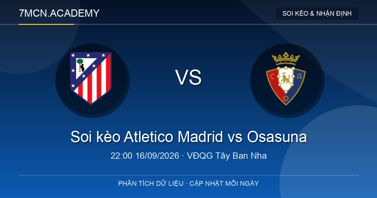 Nhận định và soi kèo trận Atletico Madrid vs Osasuna