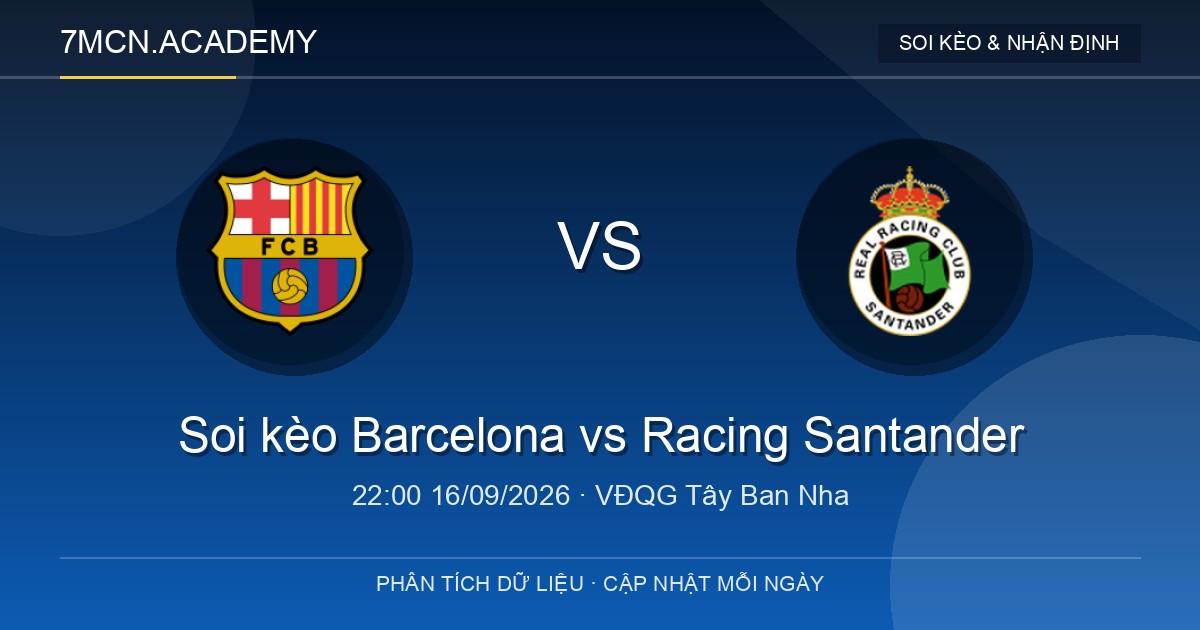 Nhận định và soi kèo trận Barcelona vs Racing Santander