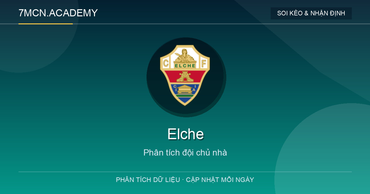 Phong độ và dữ liệu đội chủ nhà Elche
