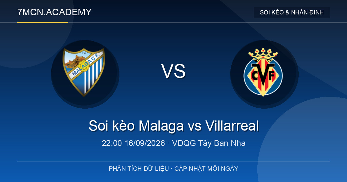 Nhận định và soi kèo trận Malaga vs Villarreal