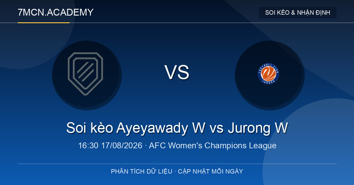 Nhận định và soi kèo trận Ayeyawady W vs Jurong W