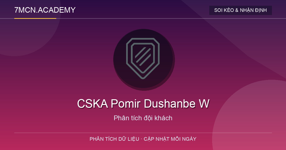 Phong độ và dữ liệu đội khách CSKA Pomir Dushanbe W