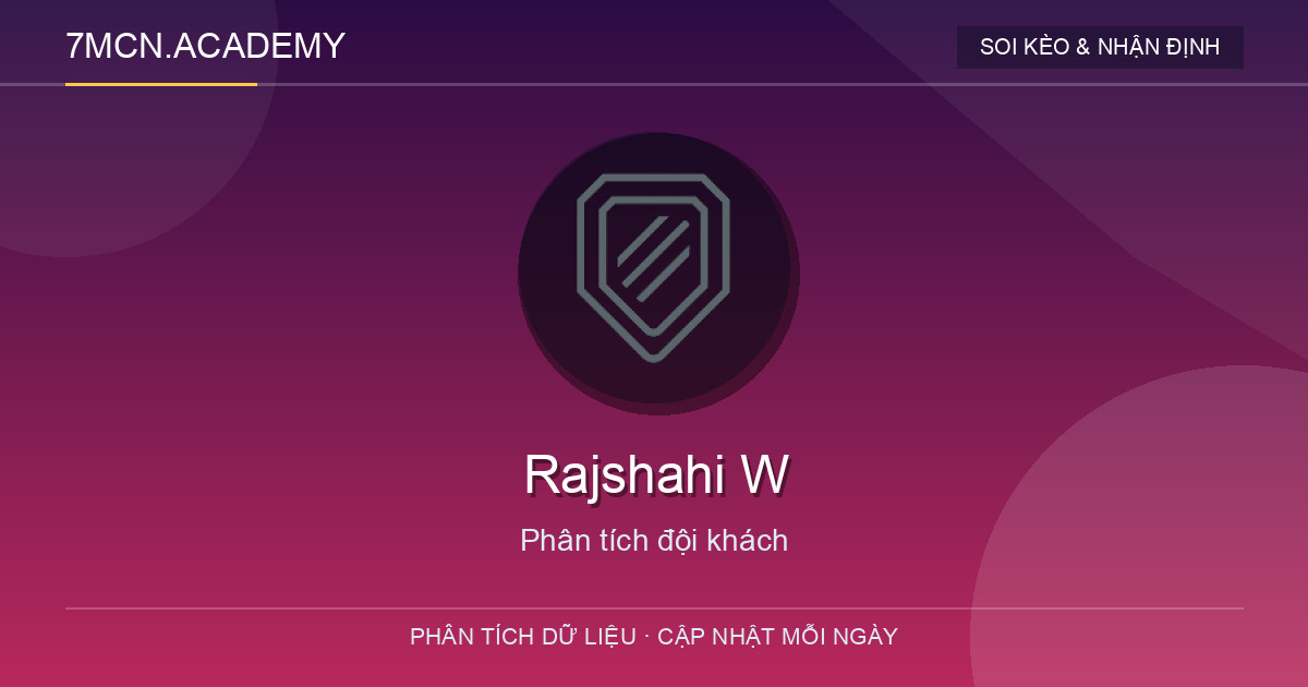 Phong độ và dữ liệu đội khách Rajshahi W