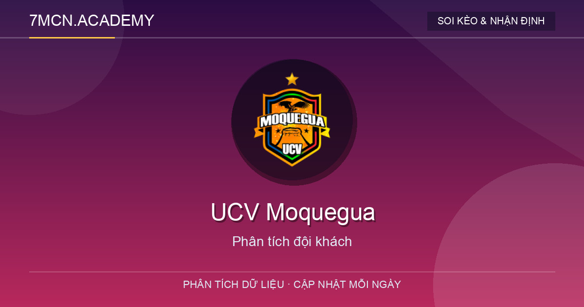 Phong độ và dữ liệu đội khách UCV Moquegua