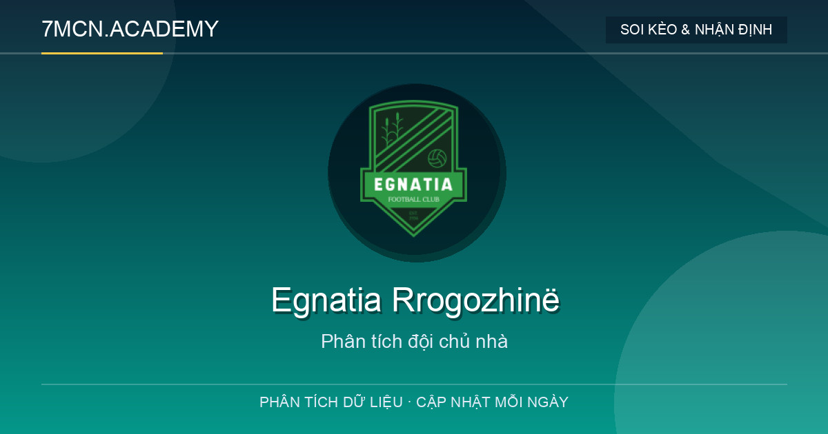 Phong độ và dữ liệu đội chủ nhà Egnatia Rrogozhinë