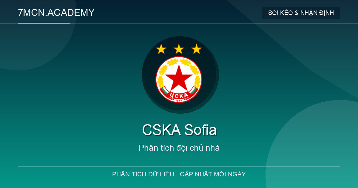 Phong độ và dữ liệu đội chủ nhà CSKA Sofia