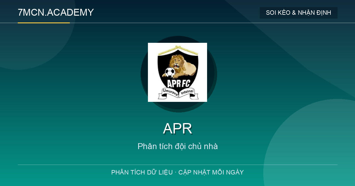 Phong độ và dữ liệu đội chủ nhà APR