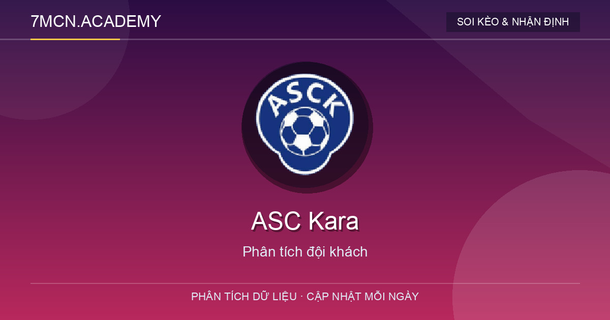 Phong độ và dữ liệu đội khách ASC Kara
