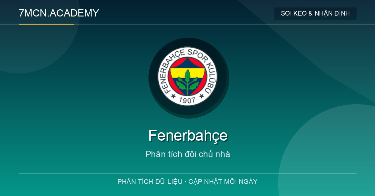 Phong độ và dữ liệu đội chủ nhà Fenerbahçe