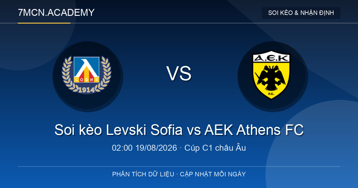 Nhận định và soi kèo trận Levski Sofia vs AEK Athens FC