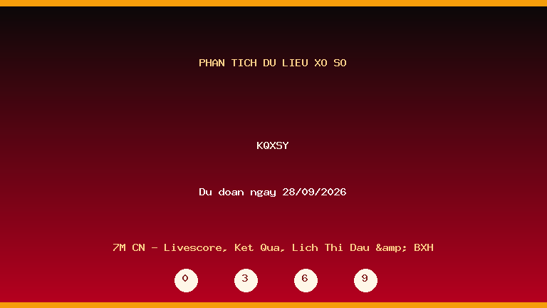 Phân tích dữ liệu KQXSY ngày 28/09/2026