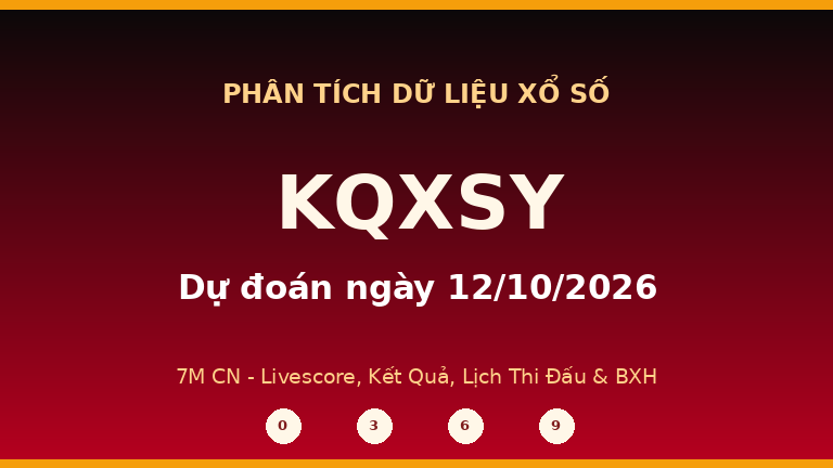 Phân tích dữ liệu KQXSY ngày 12/10/2026