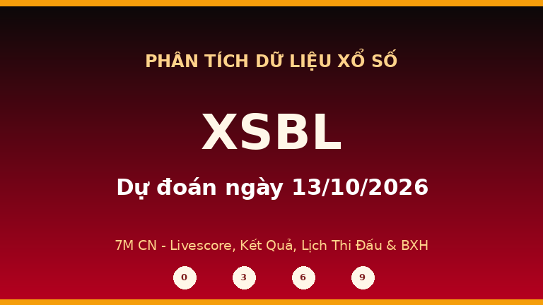 Phân tích dữ liệu XSBL ngày 13/10/2026