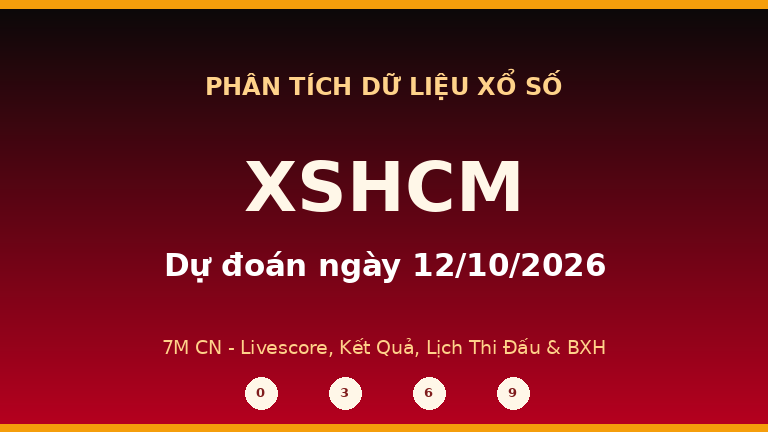 Phân tích dữ liệu XSHCM ngày 12/10/2026