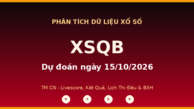 Phân tích dữ liệu XSQB ngày 15/10/2026