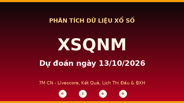 Phân tích dữ liệu XSQNM ngày 13/10/2026